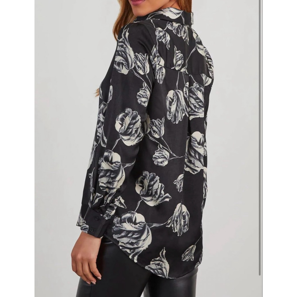 NEW Long Sleeve Button Down Shirts Floral Blouses L - Picture 3 of 6